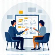 People collaborating on a flowchart