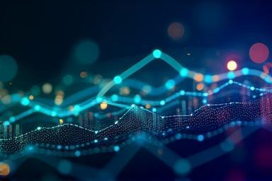 Abstract image representing digital data and technology